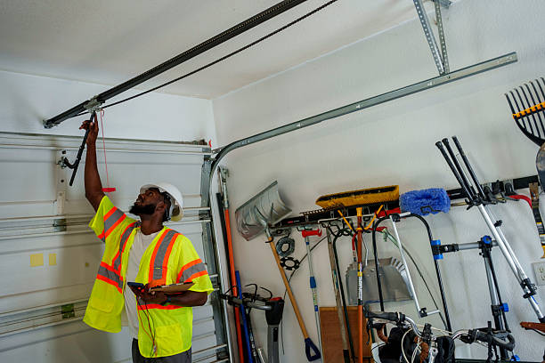 Professional Garage Door Panel Replacement technician working in Pikesville, MD